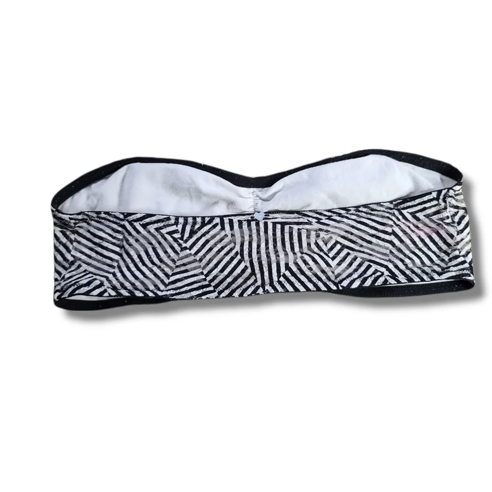 VS PINK black white striped lace bandeau - Picture 2 of 3